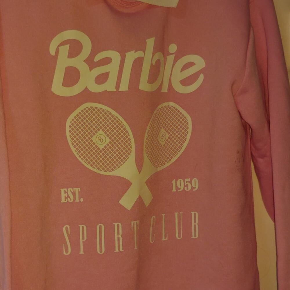 Barbie SportClub Women's Pink Collared Sweatshirt - Small - Picture 2 of 4